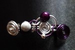 Barrette argent et violette : 6 €