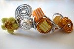 Barrette jaune orangée