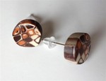 Boucles d'oreilles teintes marron