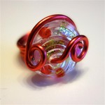 Bague résine et alu rouge : 5 € soldé 2,50 €
