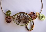 Collier perle résine handmade anis et chocolat