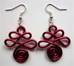 Boucles d'oreilles rouges aluminium