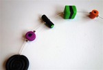 Collier fimo bonbons anglais
