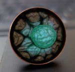 bague turquoise onyx sur support réglable