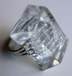 Bague rayures de strass