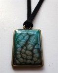 pendentif prisme onyx et turquoise