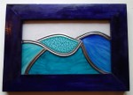 cadre vitrail prisme turquoise