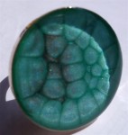 Bague prisme turquoise et résine