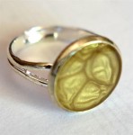 Bague prisme vieil or et résine