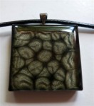 Collier pendentif carré prisme onyx