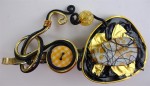 Barrette noire et or "Maya l'abeille"