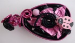 Barrette noire et rose