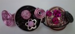 Barrette rose poudre et noire