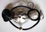 Barrette 58 mm noire et blanche