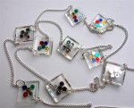 Sautoir strass multicolore