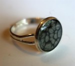Bague réglable onyx