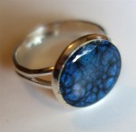 Bague réglable bleu nuit